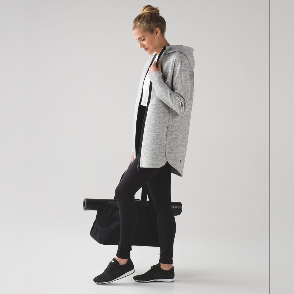Lululemon Going Places Hooded Jacket in Heathered Space Dyed Medium Grey